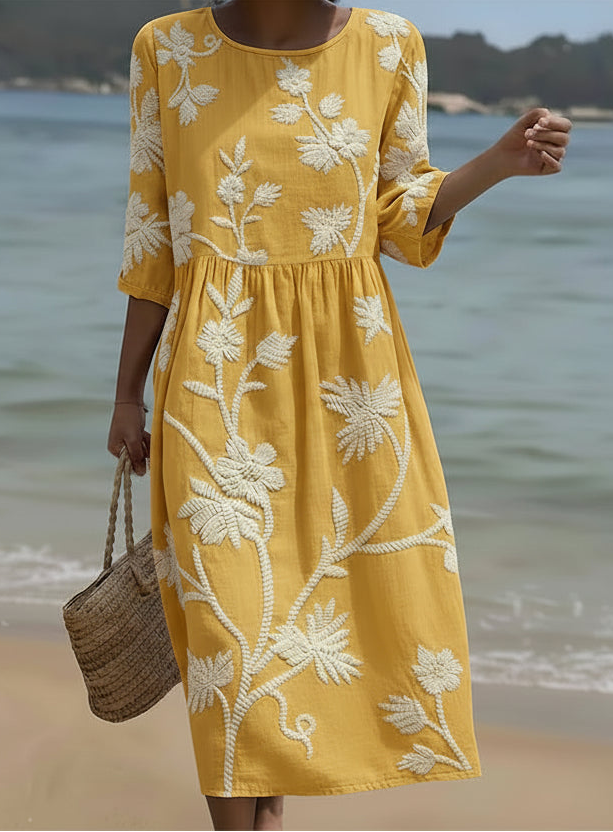 Abito casual da donna con stampa floreale
