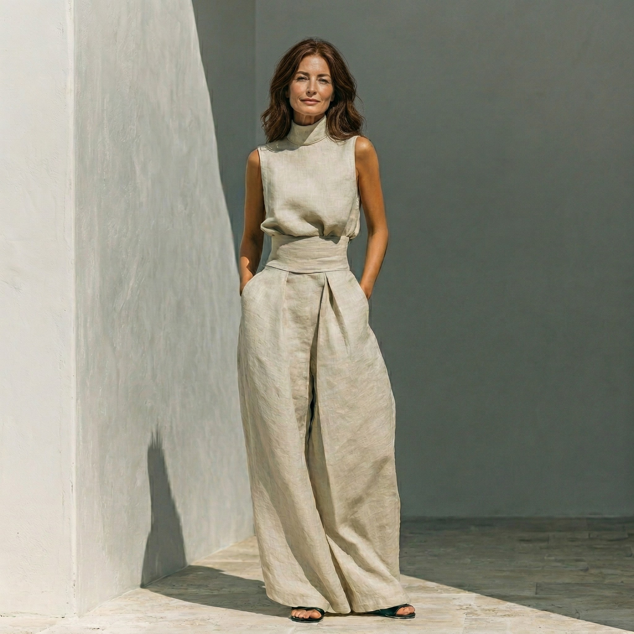 Maria™ | Completo elegante in cotone e lino dal comfort raffinato