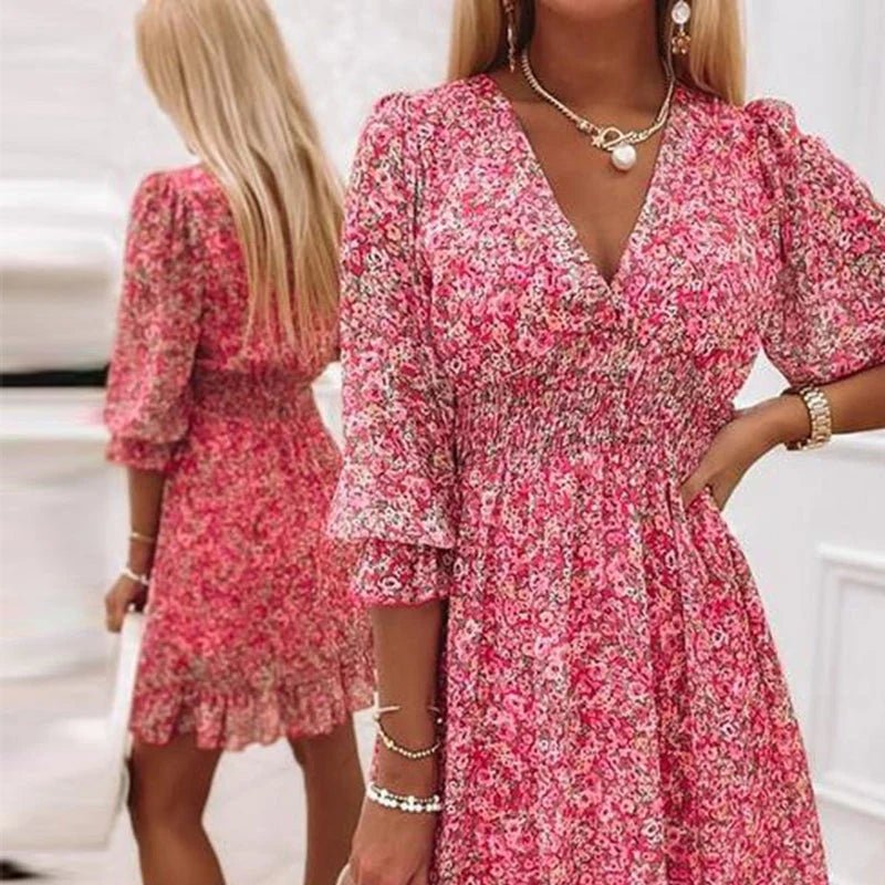 Sunna - Elegante Vestito Floreale