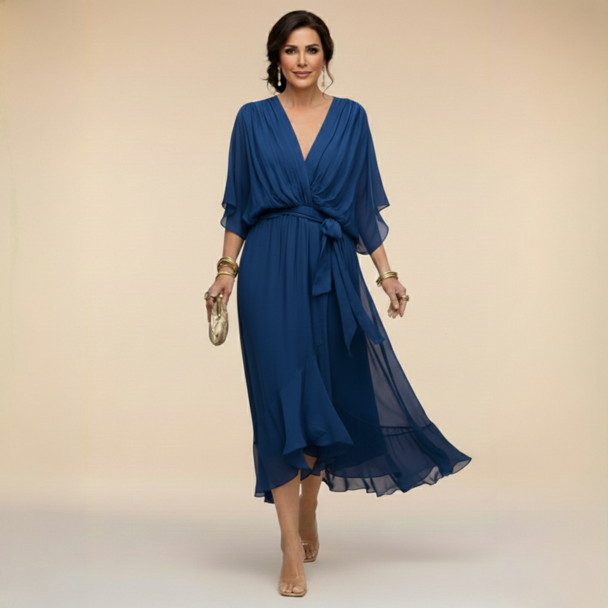 Serena™ | Abito fluido con scollo a V dall’eleganza eterea
