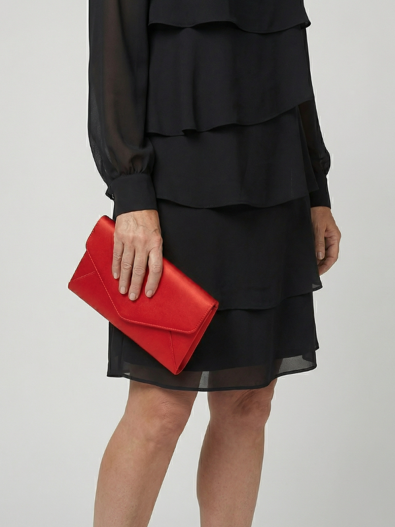 Beatrice | Abito midi a balze dal fascino elegante