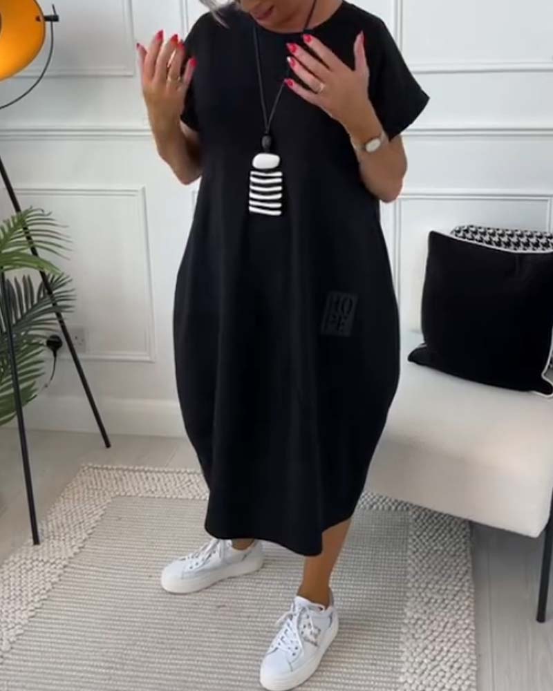 Elisa | Abito midi essenziale con tasche