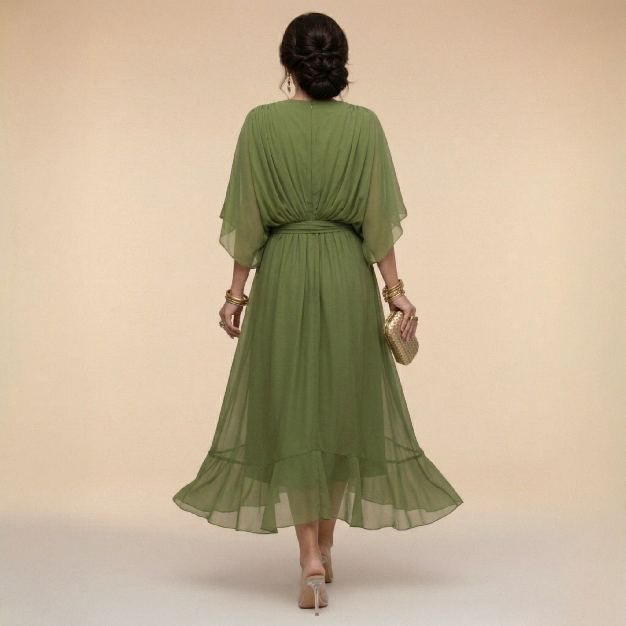 Serena™ | Abito fluido con scollo a V dall’eleganza eterea