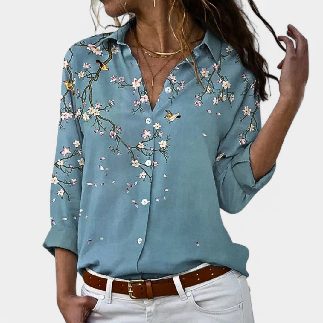 Tess | Camicetta da donna con maniche lunghe e stampa elegante