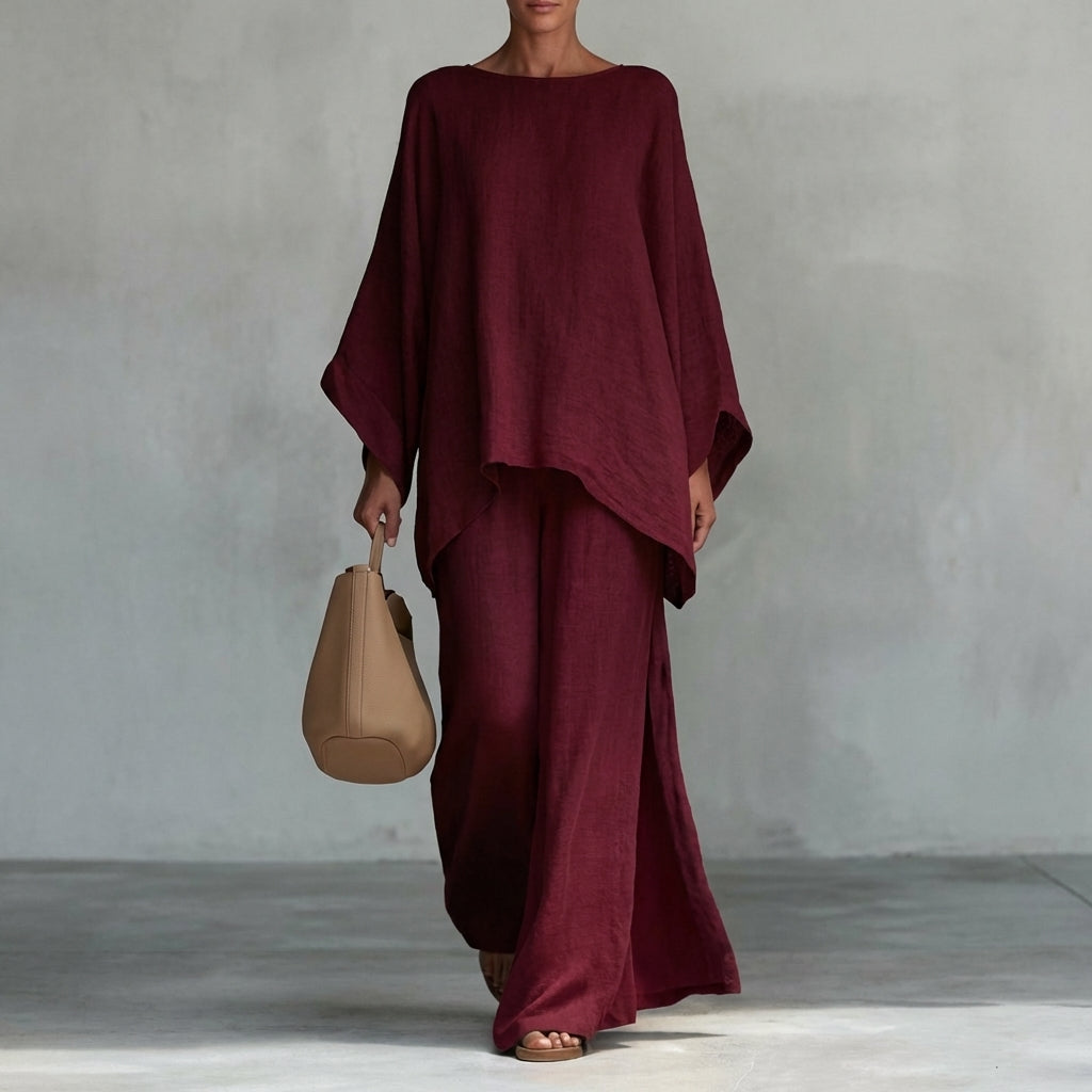 Cristina | Completo fluido con pantaloni ampi