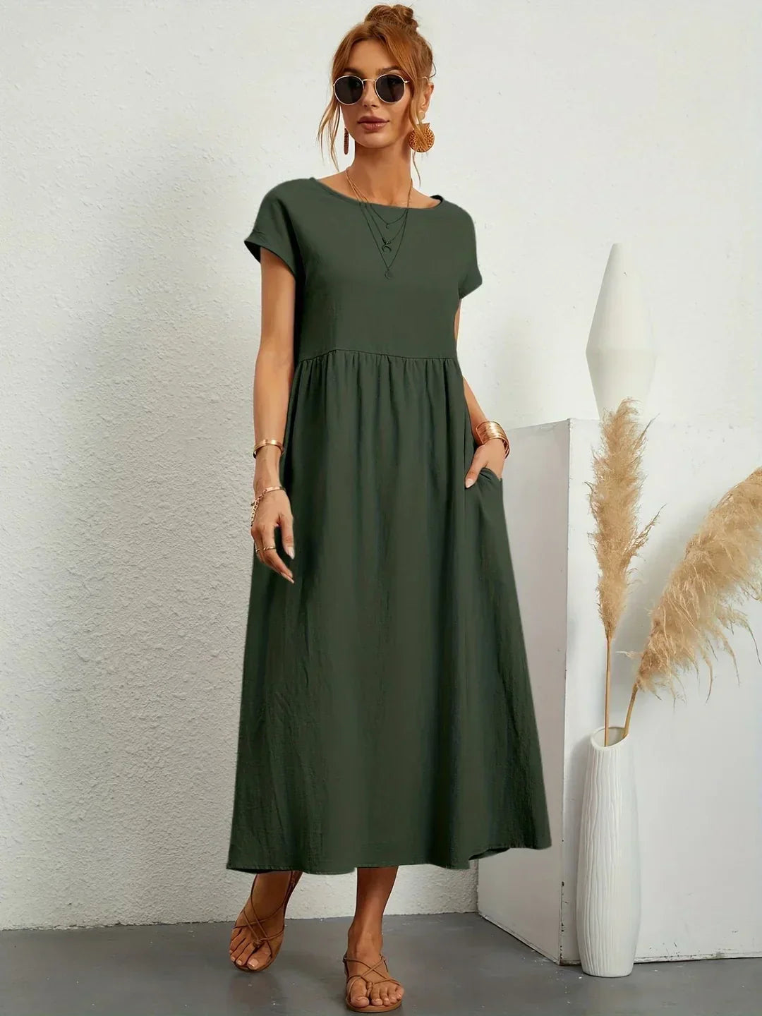 Beatrice | Abito midi fluido dal fascino essenziale