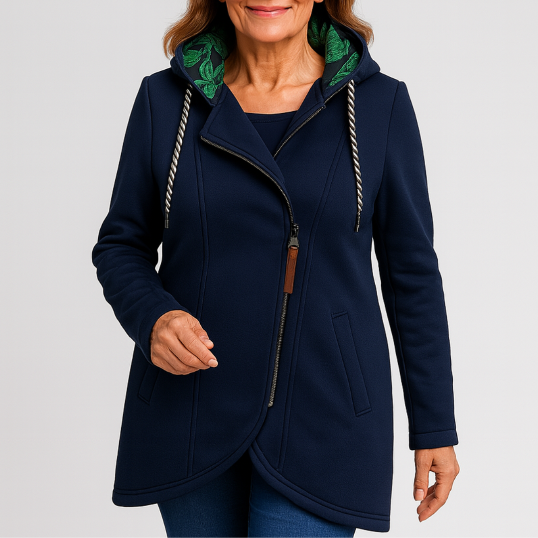 Eleonora™ – Cappotto Invernale con Zip Asimmetrica