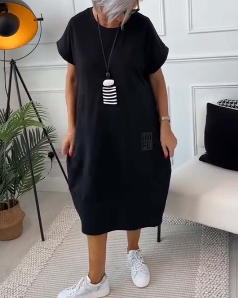 Elisa | Abito midi essenziale con tasche