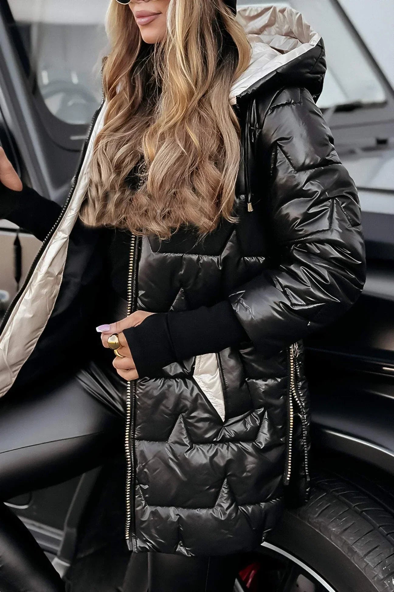 Aurora™ | Cappotto invernale elegante con cappuccio e imbottitura