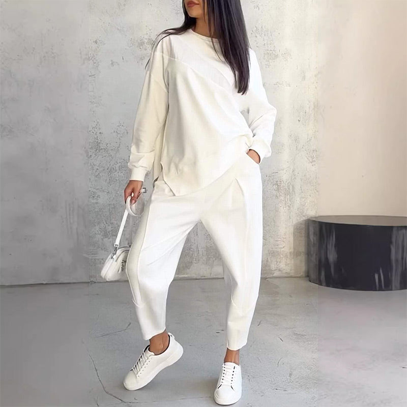 Alessia | Completo casual elegante con felpa e pantaloni