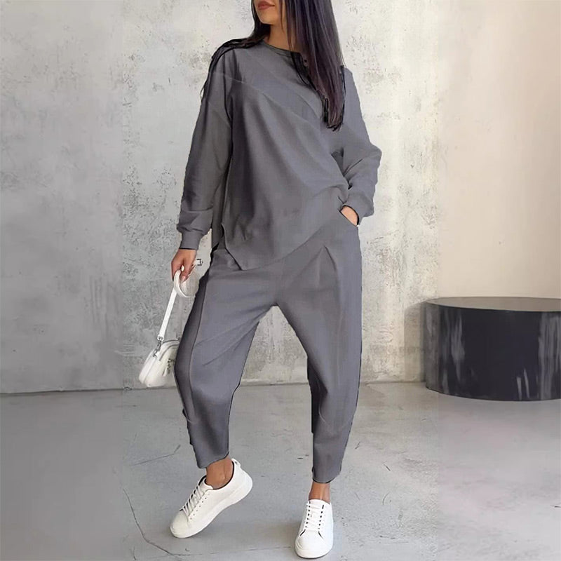 Alessia | Completo casual elegante con felpa e pantaloni