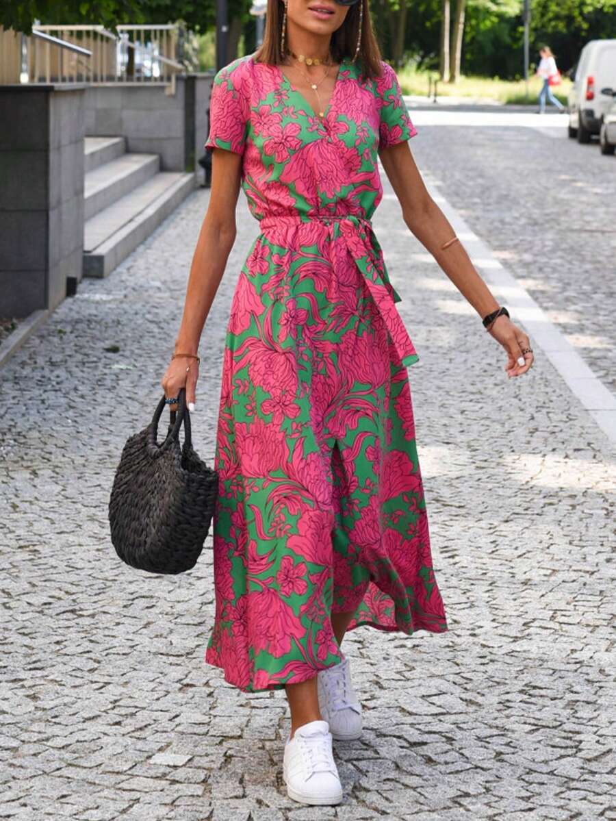 Giada™ | Abito elegante con scollo a V e linea modellante