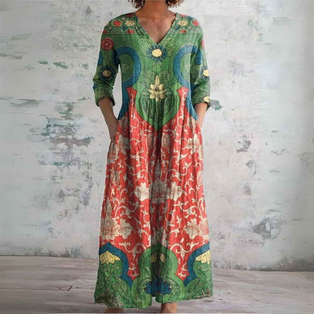 Judith | Vestito Maxi Vintage a Fiori