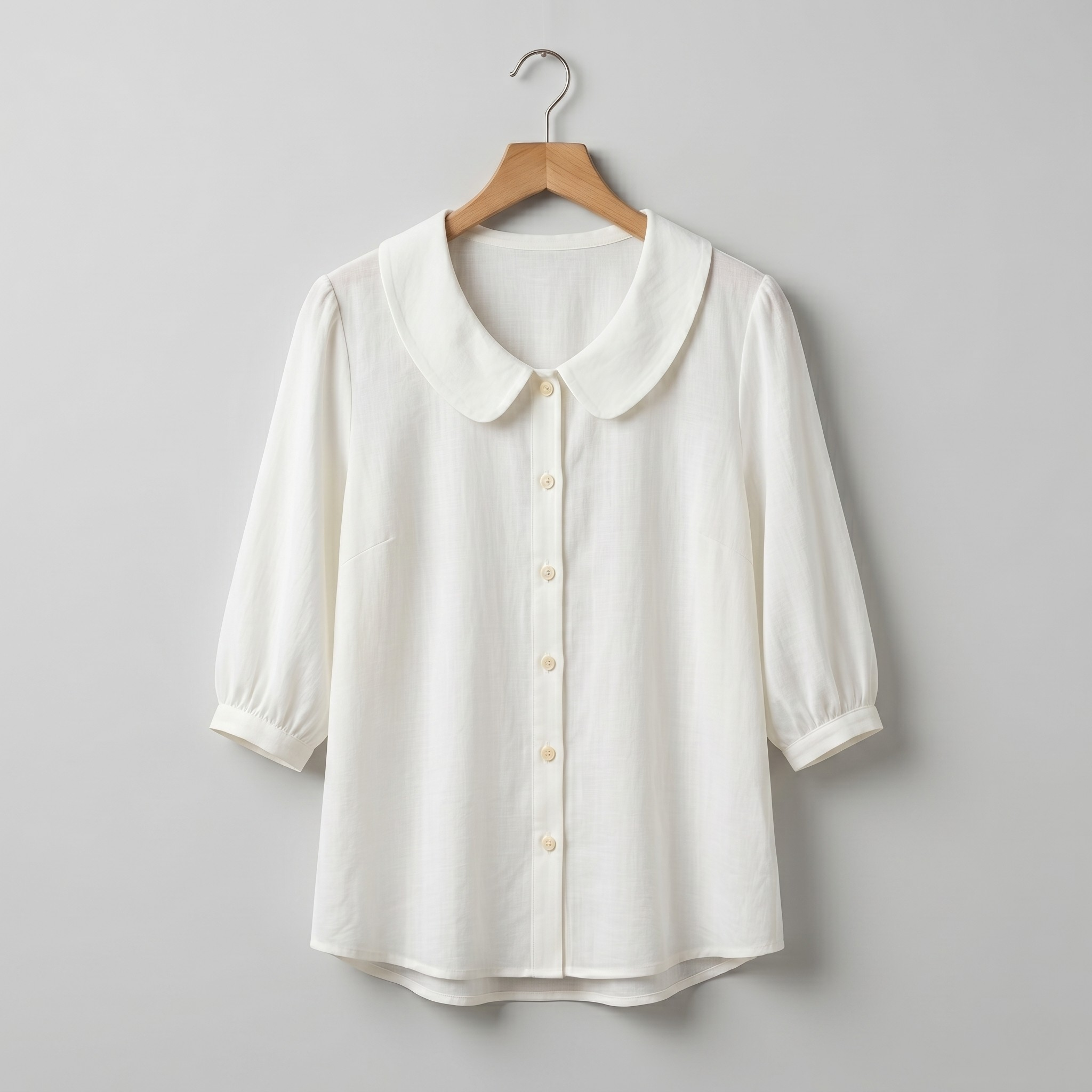 Alessia | Blusa elegante in cotone leggero con colletto arrotondato