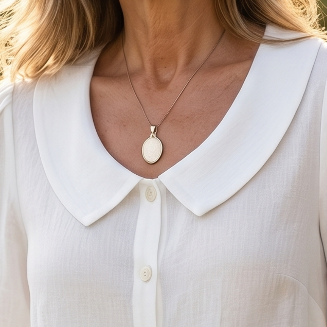 Alessia | Blusa elegante in cotone leggero con colletto arrotondato