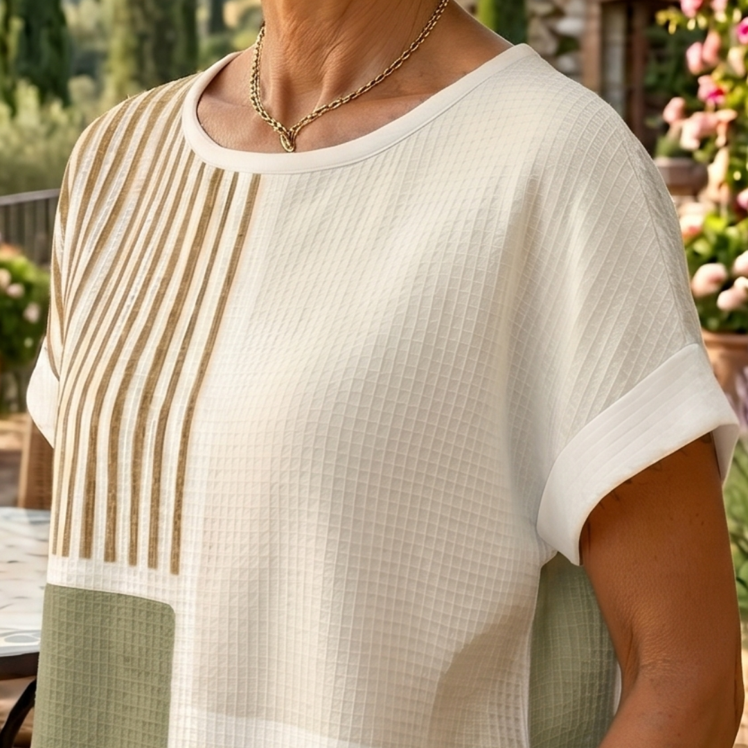 Adriana | Maglia elegante con dettagli geometrici