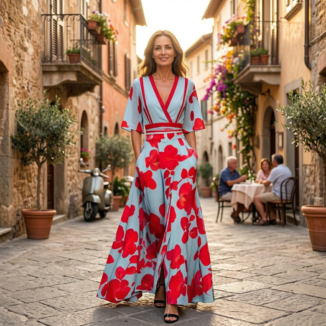 Valeria™ | Abito maxi floreale elegante e confortevole