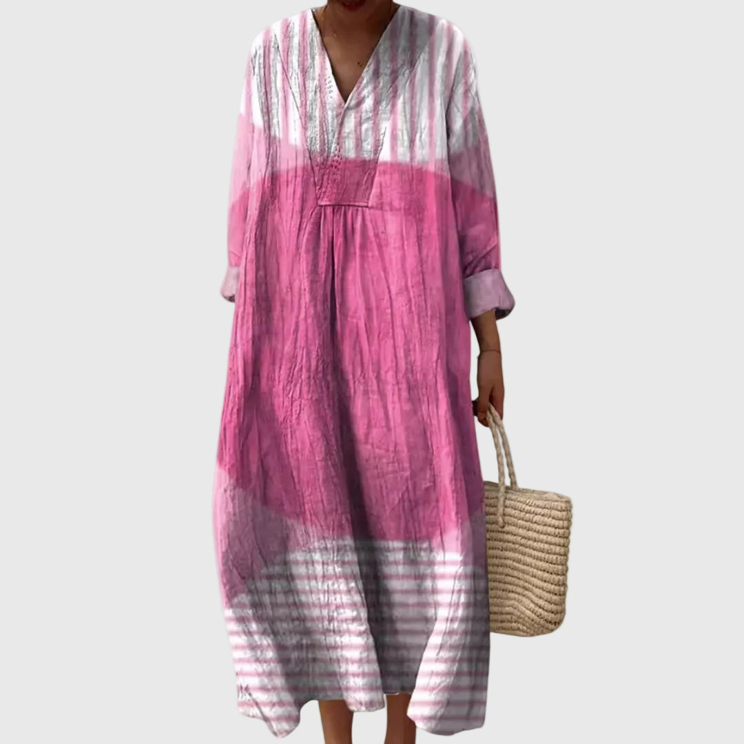 Martina™ | Abito midi geometrico dal design artistico