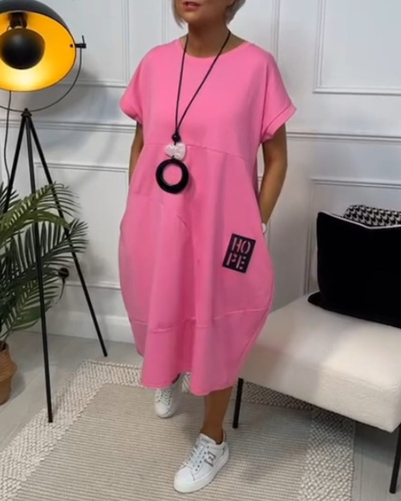 Elisa | Abito midi essenziale con tasche