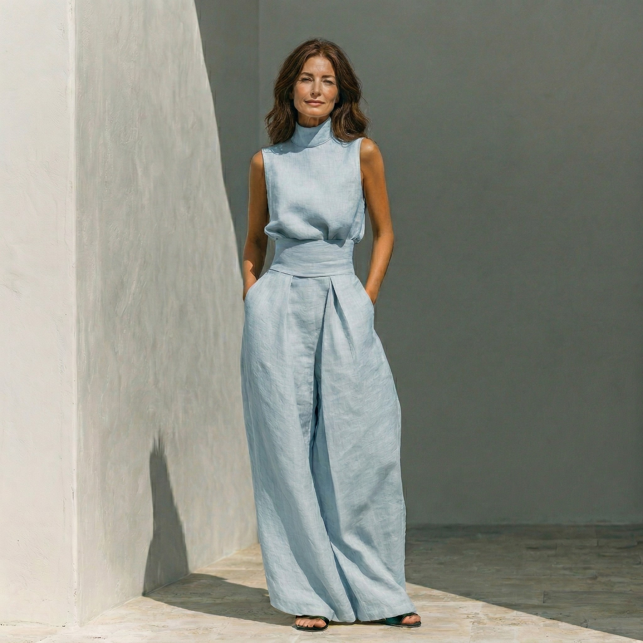 Maria™ | Completo elegante in cotone e lino dal comfort raffinato