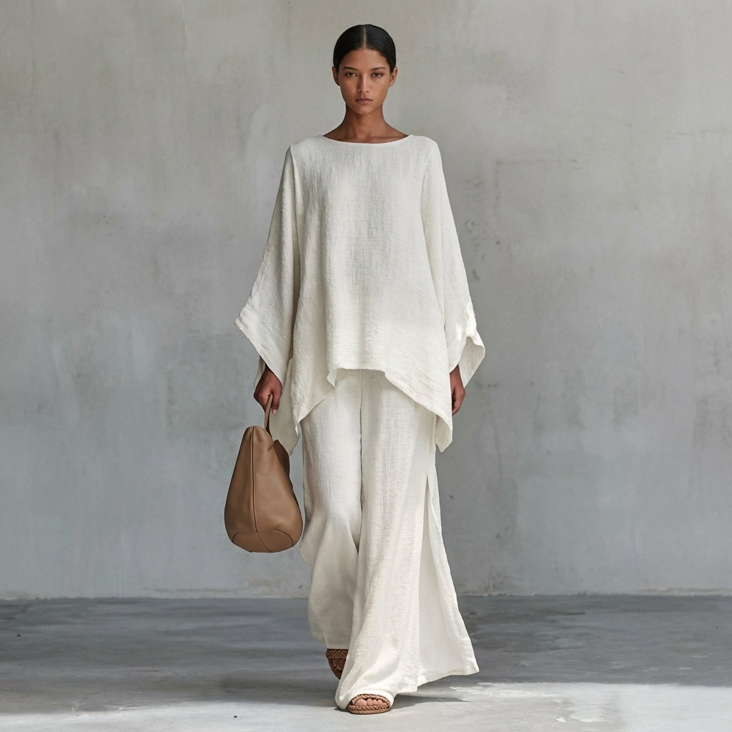 Cristina | Completo fluido con pantaloni ampi
