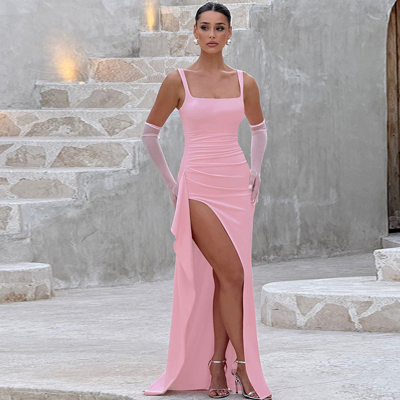 Eleonora | Abito maxi elegante con spacco laterale
