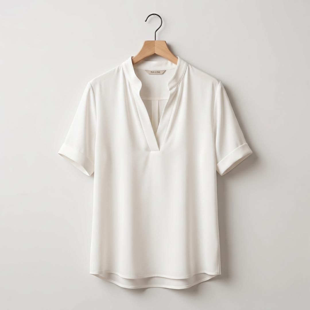Giulia | Blusa elegante in tessuto leggero con collo raffinato
