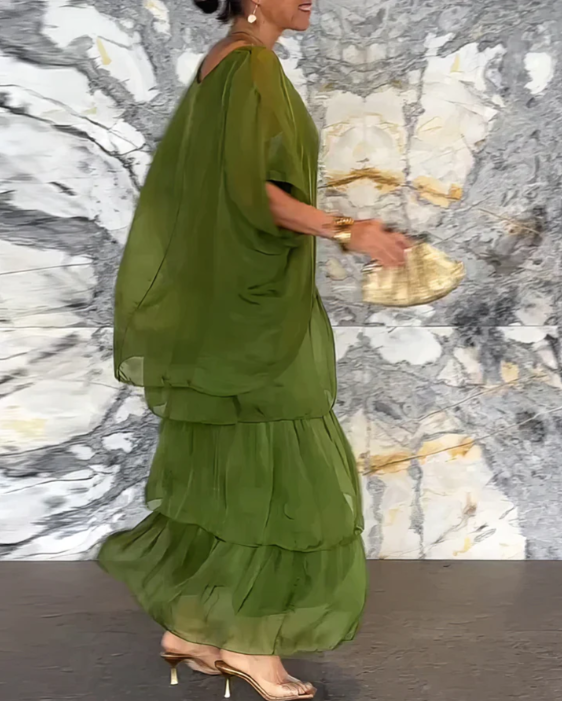 Alessia | Abito lungo fluido con strati morbidi