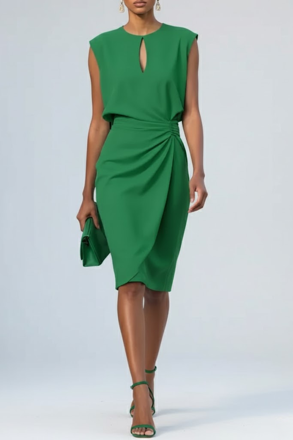 Valentina | Abito midi drappeggiato dal fascino elegante