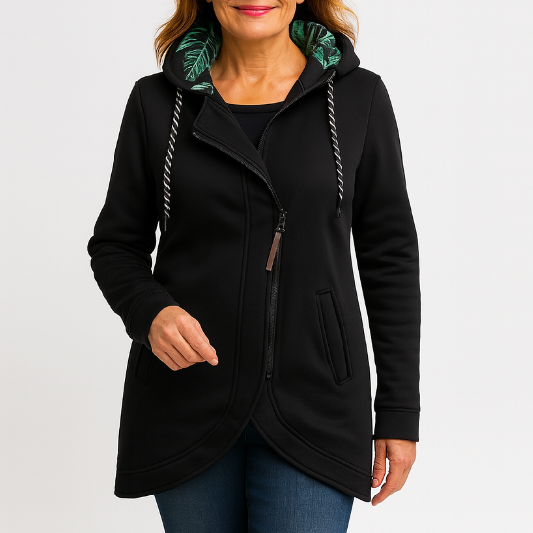 Eleonora™ – Cappotto Invernale con Zip Asimmetrica