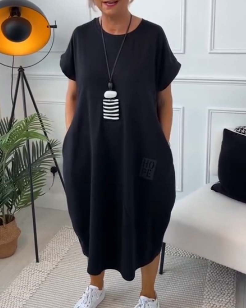 Elisa | Abito midi essenziale con tasche