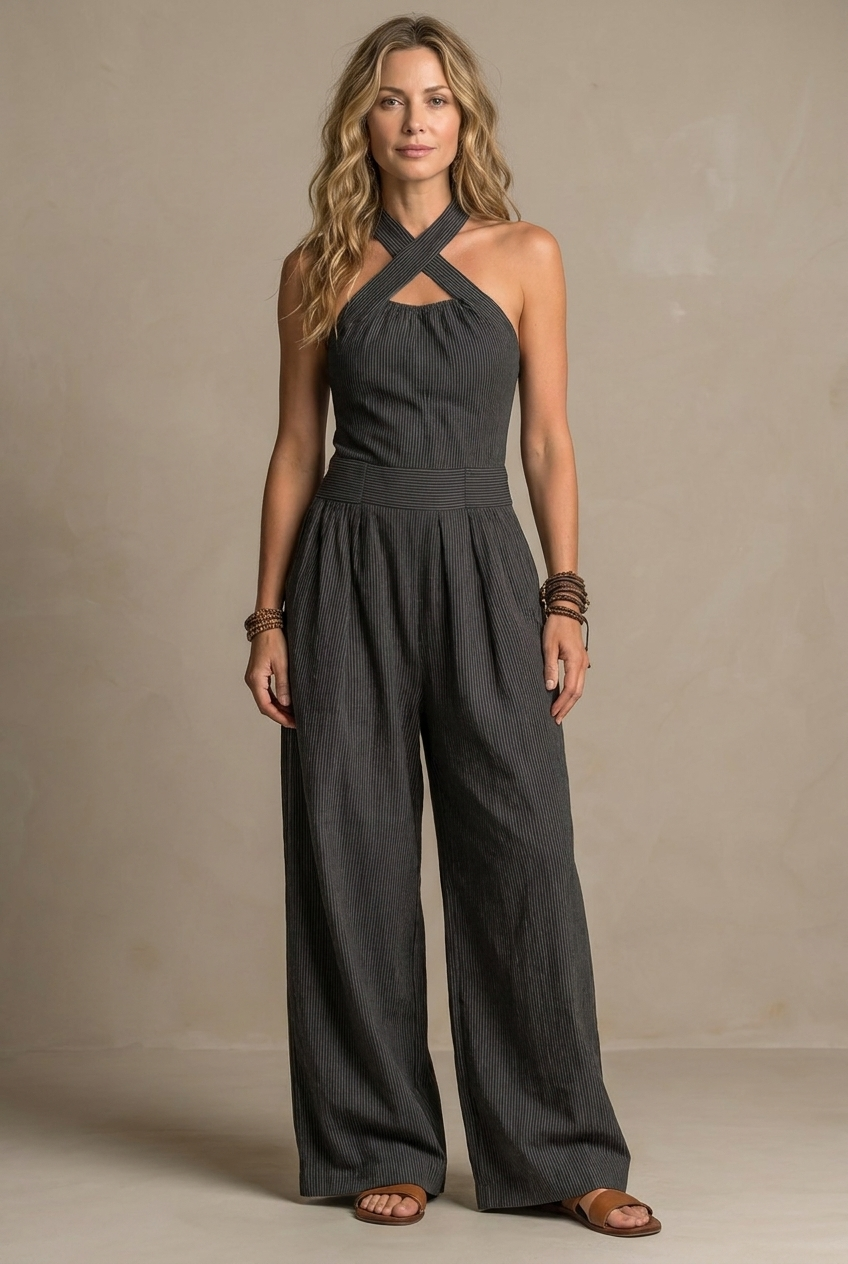 Arianna | Tuta elegante con scollo incrociato