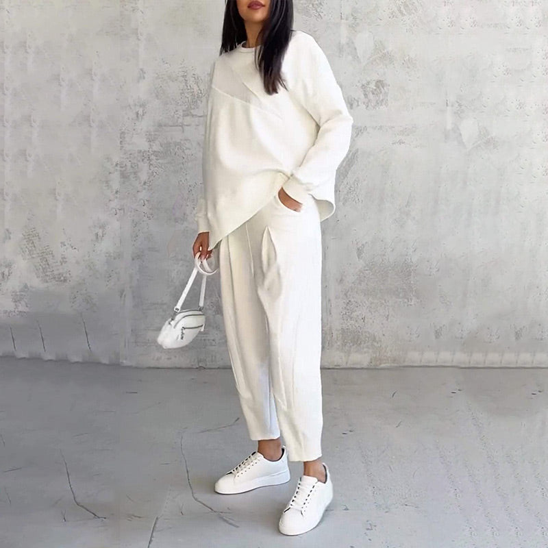 Alessia | Completo casual elegante con felpa e pantaloni
