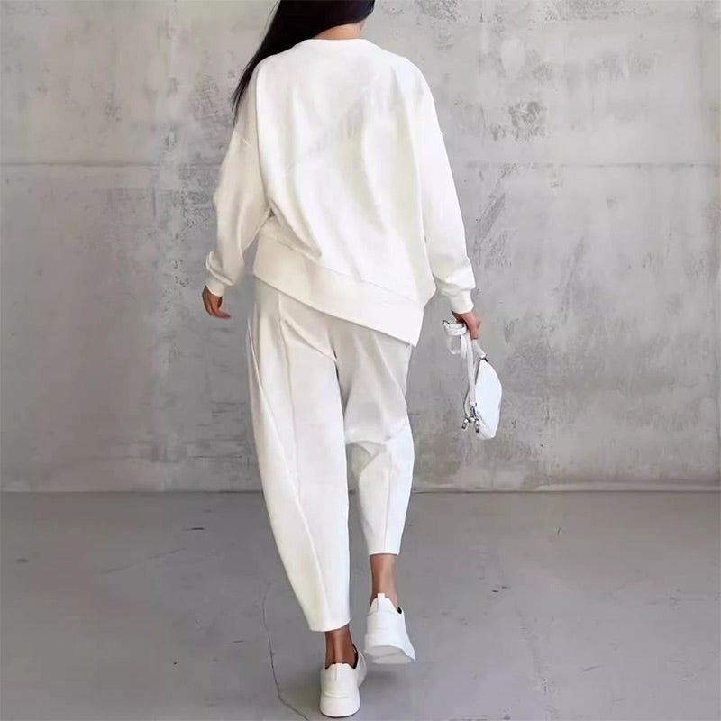 Alessia | Completo casual elegante con felpa e pantaloni